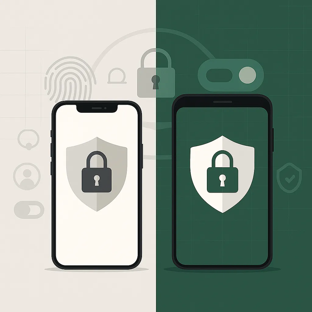 iOS vs Android privacy and security comparison showing key features and differences