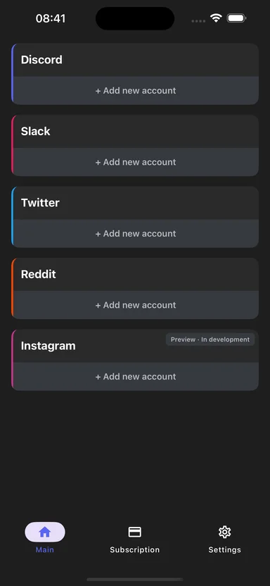 App screenshot showing Unpost's user interface for bulk message deletion